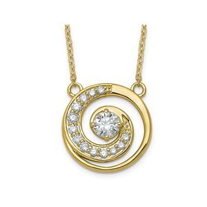 1/2 Carat (ctw VS1-VS2,F) Lab-Grown Diamond Swirl Necklace 14K Gold